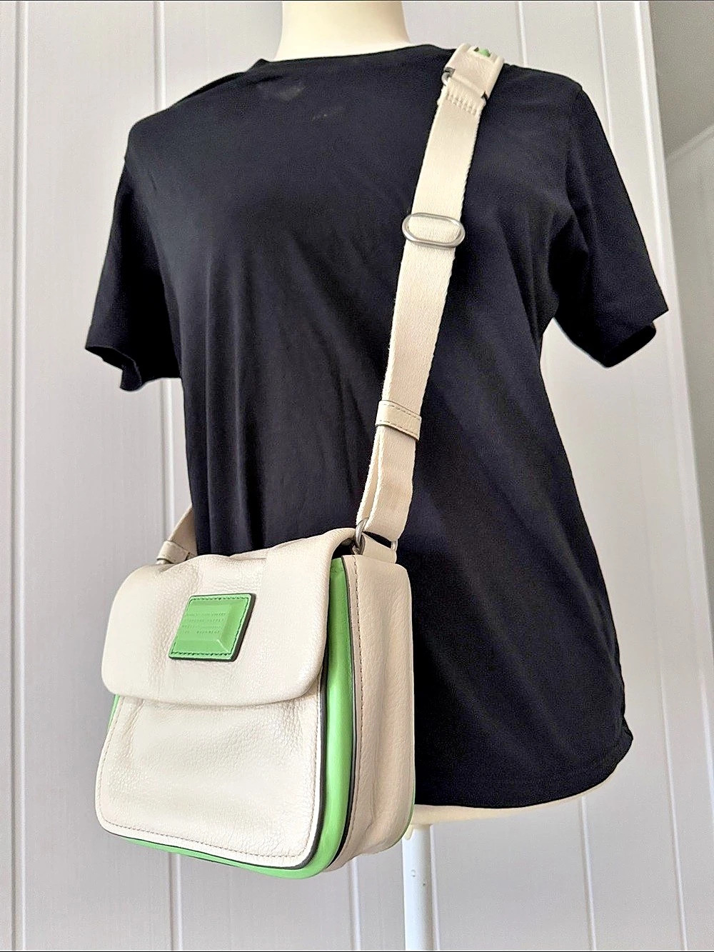 Marc by Marc Jacobs Standard Supply Workwear Crossbody Bag White & Green